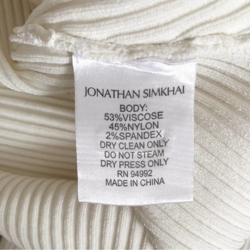 Jonathan Simkhai Deep Rib Wrap Top Size Xs - image 4